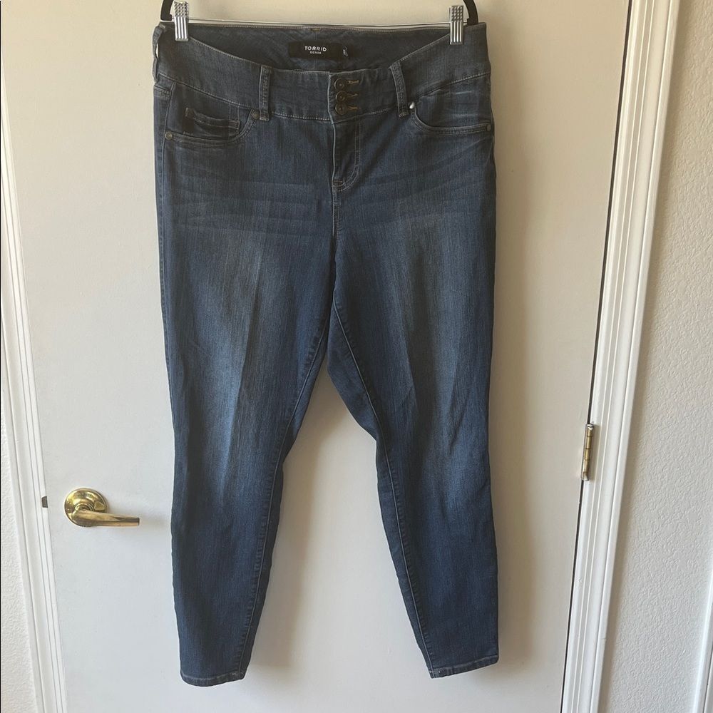 Torrid Dark Blue Ankle Jeans